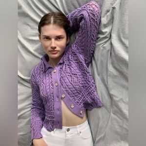 ZARA STRUCTURED KNIT JACKET